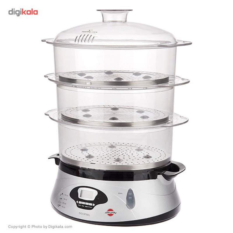 بخارپز 13 لیتری پارس خزر مدل Digi Steel