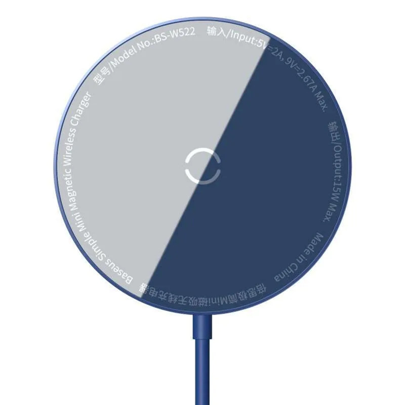 شارژر بی سیم باسئوس مدل Simple Mini Magnetic Wireless Charger WX01-JKF