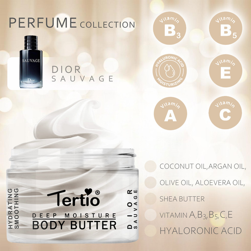 کره بدن ترتیو مدل Dior Sauvage مناسب برای انواع پوست حجم 150 میلی لیتر