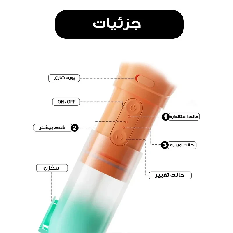 دستگاه شست‌وشوی دهان و دندان شارژی مدل A60 به همراه 4 سری