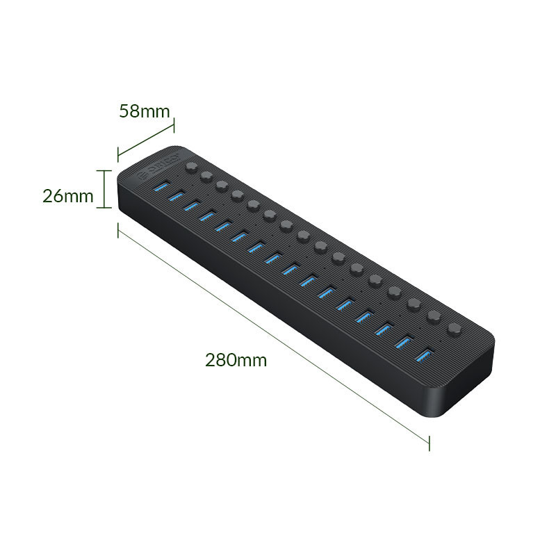 هاب 16 پورت USB 3.0 اوریکو مدل CT2U3-16AB