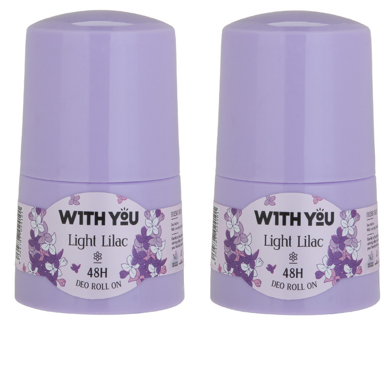 رول ضد تعریق زنانه ویت یو مدل LIGHT LILAC حجم 50 میلی لیتر مجموعه دو عددی