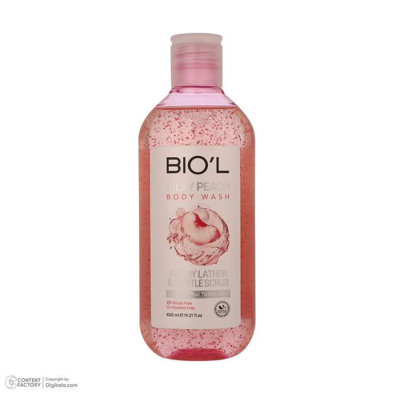 شامپو بدن بیول مدل Silky Peach با رایحه هلو مناسب برای پوست چرب و معمولی حجم 400 میلی لیتر
