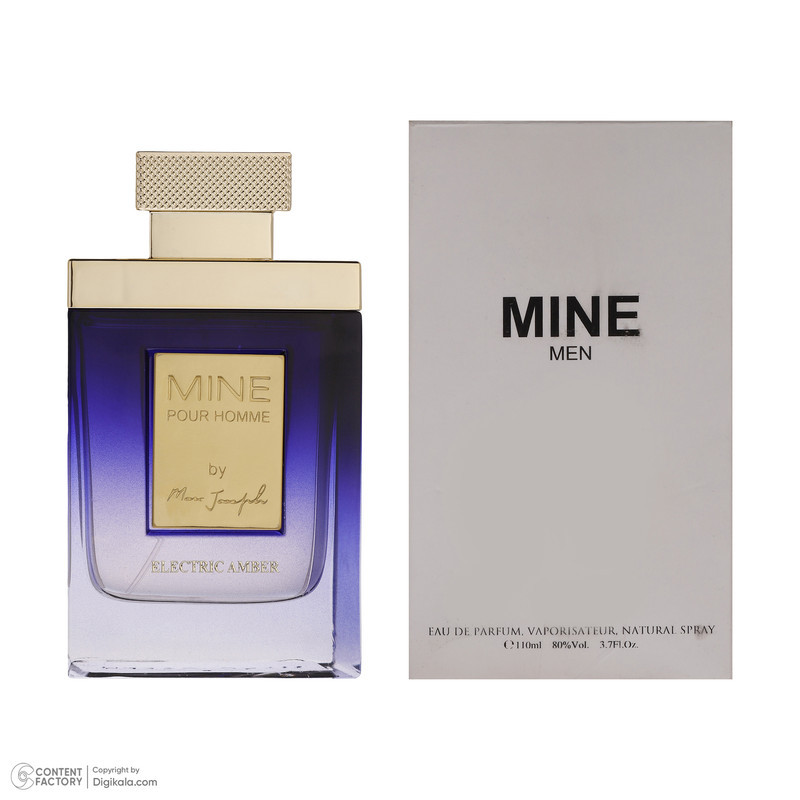 تستر ادو پرفیوم مردانه مارک ژوزف مدل mine pour homme electric amber با رایحه خنک حجم 110 میلی لیتر