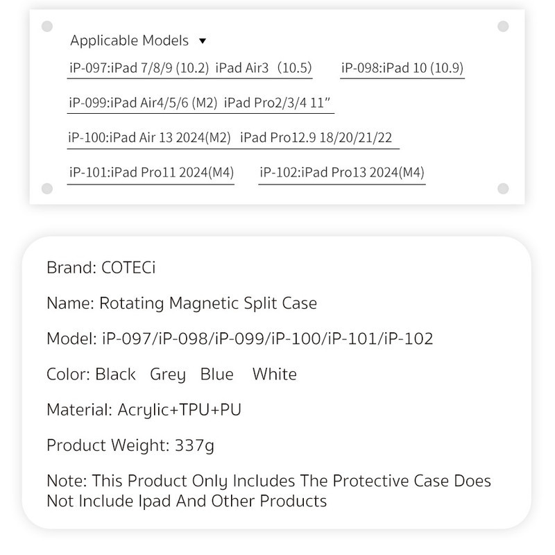 کیف کلاسوری کوتتسی مدل IP-101 مناسب برای تبلت اپل 11 اینچ Ipad Pro  11 2024