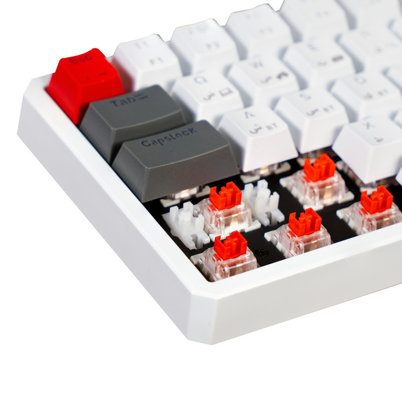 کیبورد گیمینگ فاطر مدل KCR-8000B، مکانیکال سوییچ قرمز، Tenkeyless، نورپردازی RGB
