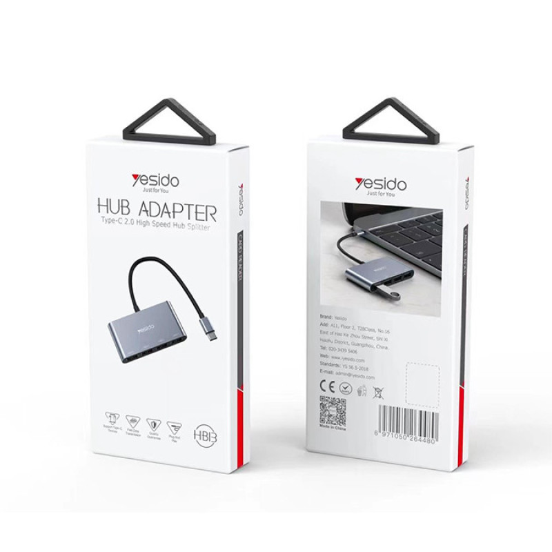 هاب 4 پورت USB-C یسیدو مدل HB13