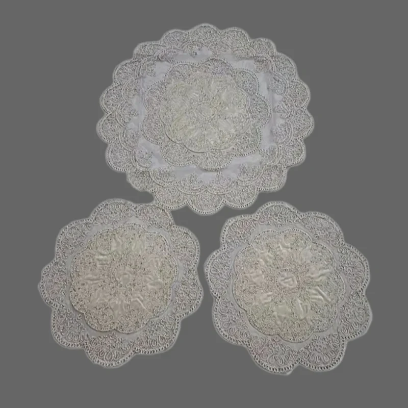 ست رومیزی 3 تکه  مدل حریر
