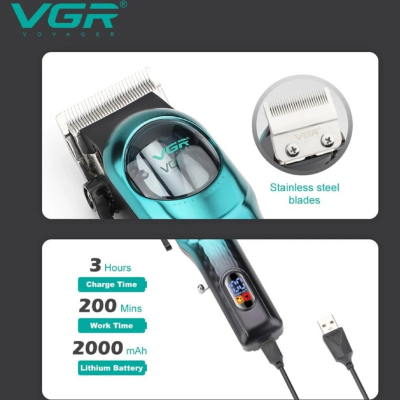 ماشین اصلاح موی سر و صورت وی جی ار مدل v-166