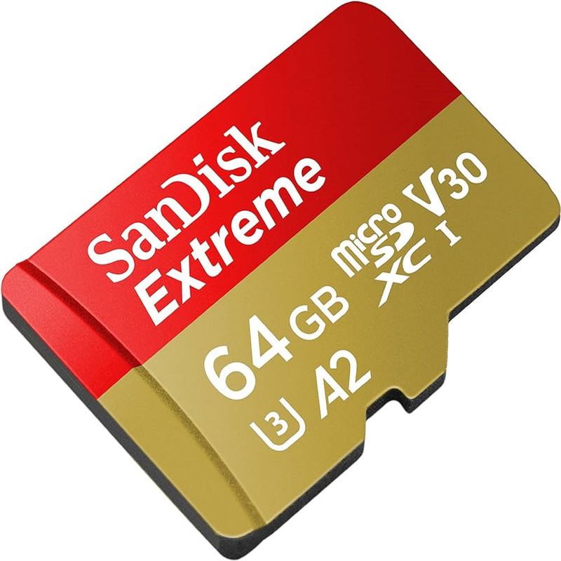 کارت حافظه microSDXC سن دیسک مدل Extreme  کلاس A2 استاندارد UHS-I U3 سرعت 170MBs ظرفیت 64 گیگابایت