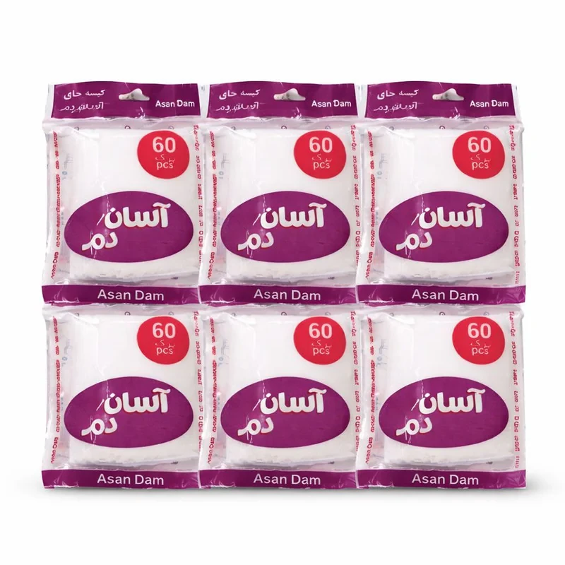 فیلتر چای آسان دم مدل کیسه ای 6 بسته 60 عددی