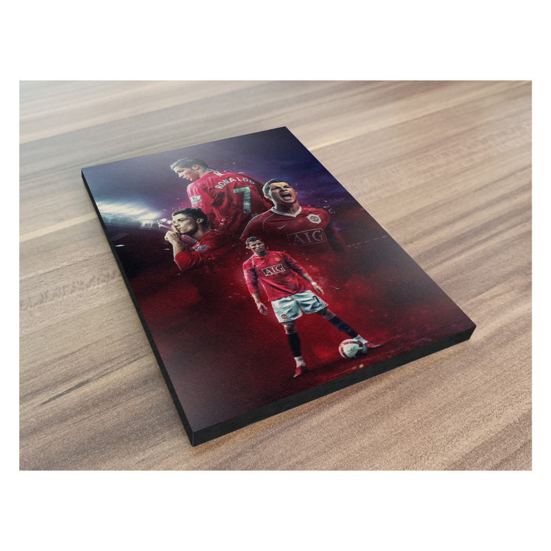تابلو شاسی گوفی مدل فوتبالیست کریستیانو رونالدو منچستر یونایتد طرح CR7 Cristiano Ronaldo کد MNU23
