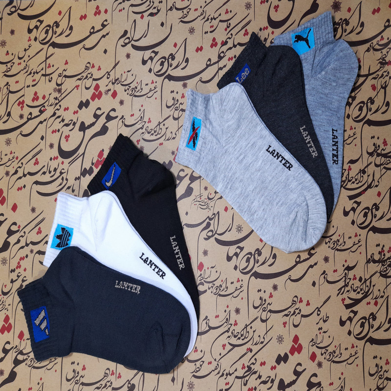 جوراب مردانه لنتر  مدل مچی اسپرت کد MS-06 مجموعه 6 عددی