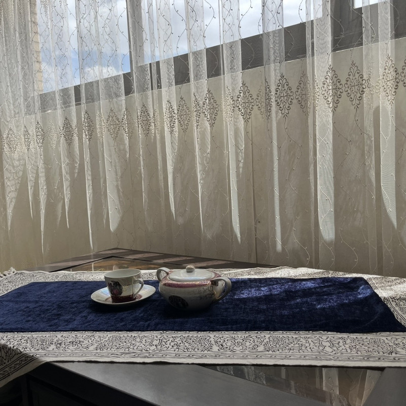 رانر مدل مخمل و قلمکار سرو  سایز 100x50 سانتی‌متر