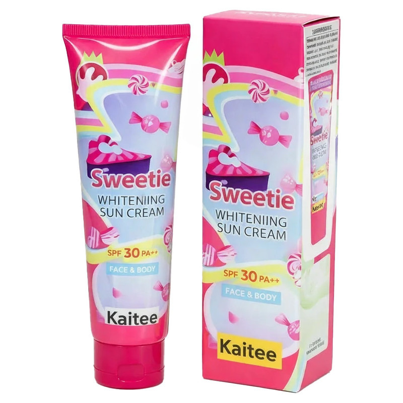 کرم روشن‌کننده روز و شب بدن و صورت کایتی مدل Sweetie مناسب برای انواع پوست حجم 120 میلی‌لیتر