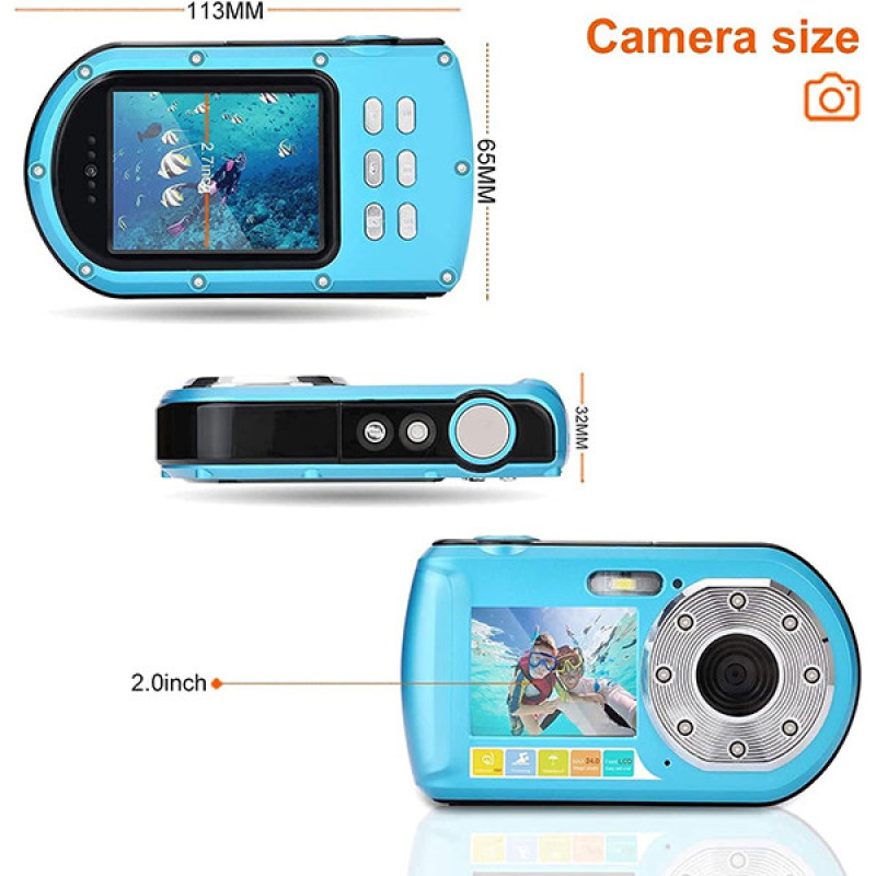 دوربین دیجیتال مدل ‎ Full HD 1080P 10M WaterProofبه همراه لنز 24MP 16X