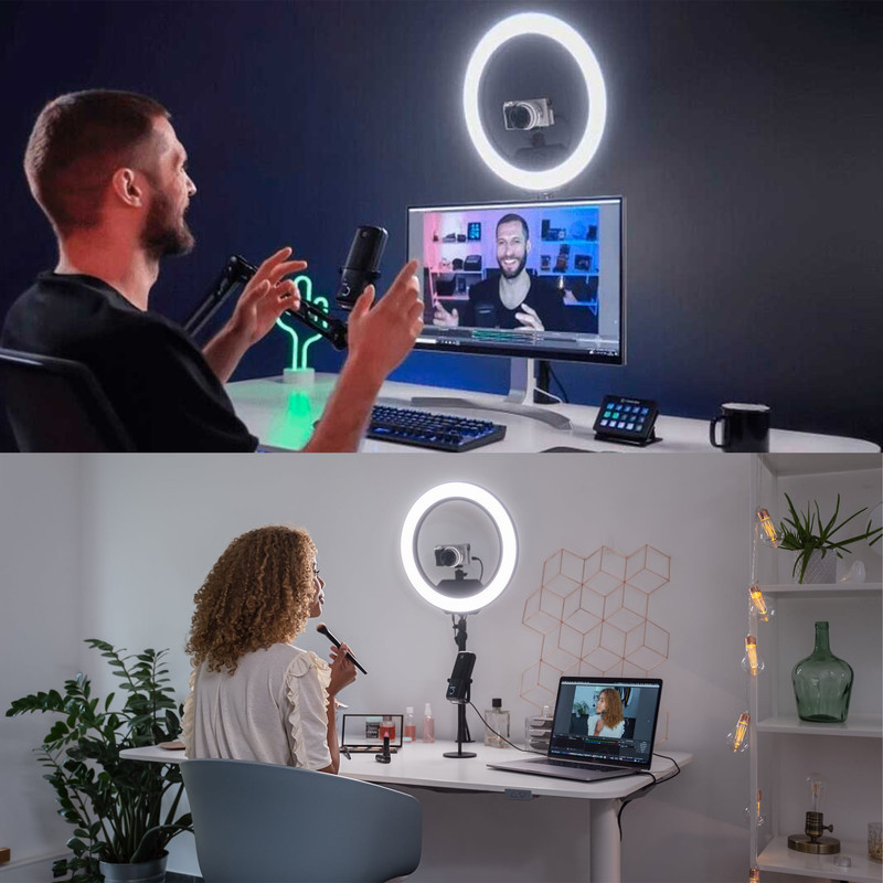رینگ لایت مدل LJJ-26 RGB-26cm