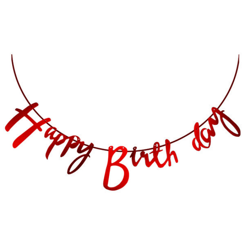 ریسه تزئینی اکلیلی کاغذی مدل Happy Birthday
