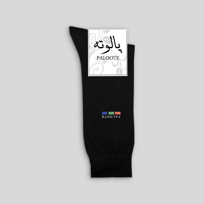 جوراب ساق بلند مردانه پالوته مدل PM-WIN-BLK-6666 بسته 6 عددی
