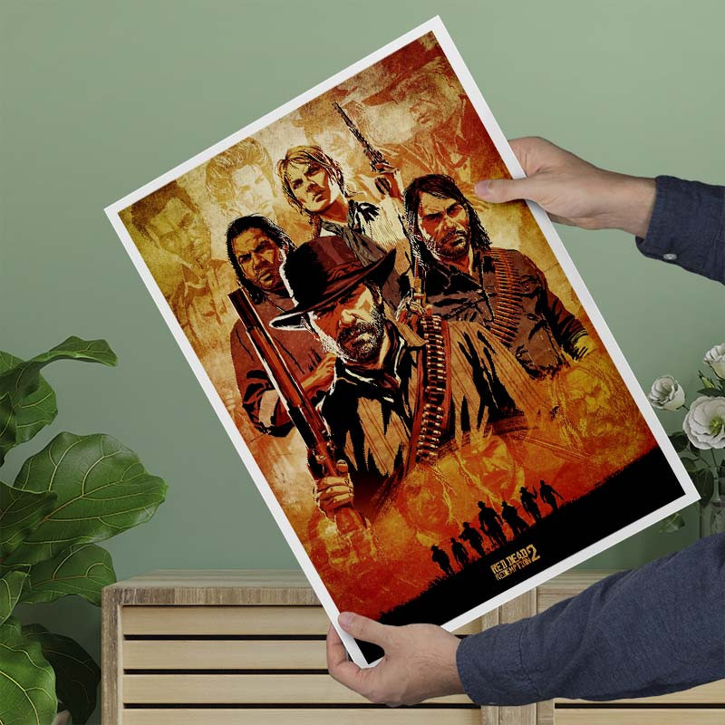 پوستر کارنيکا طرح رد دد Red Dead Redemption کد 71622 مجموعه 8 عددی
