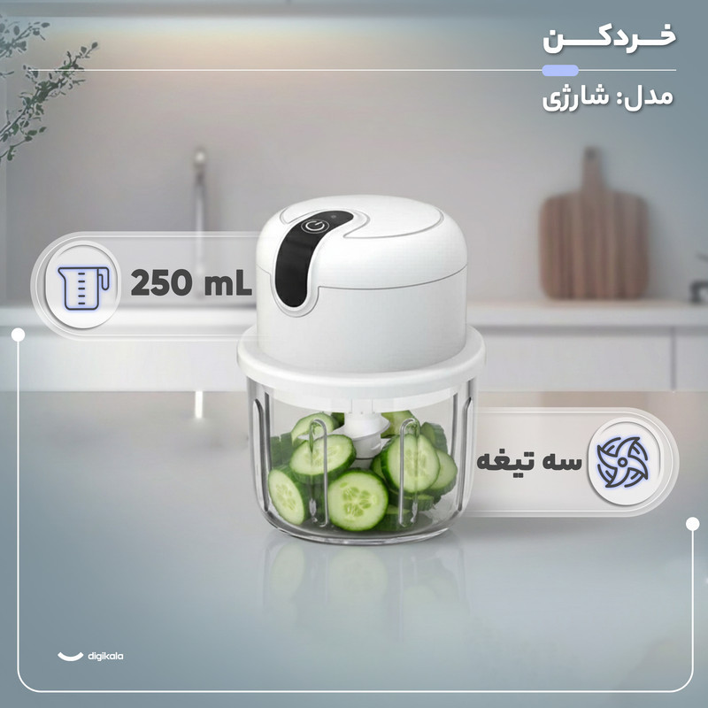 خردکن 0.25 لیتری مدل شارژی