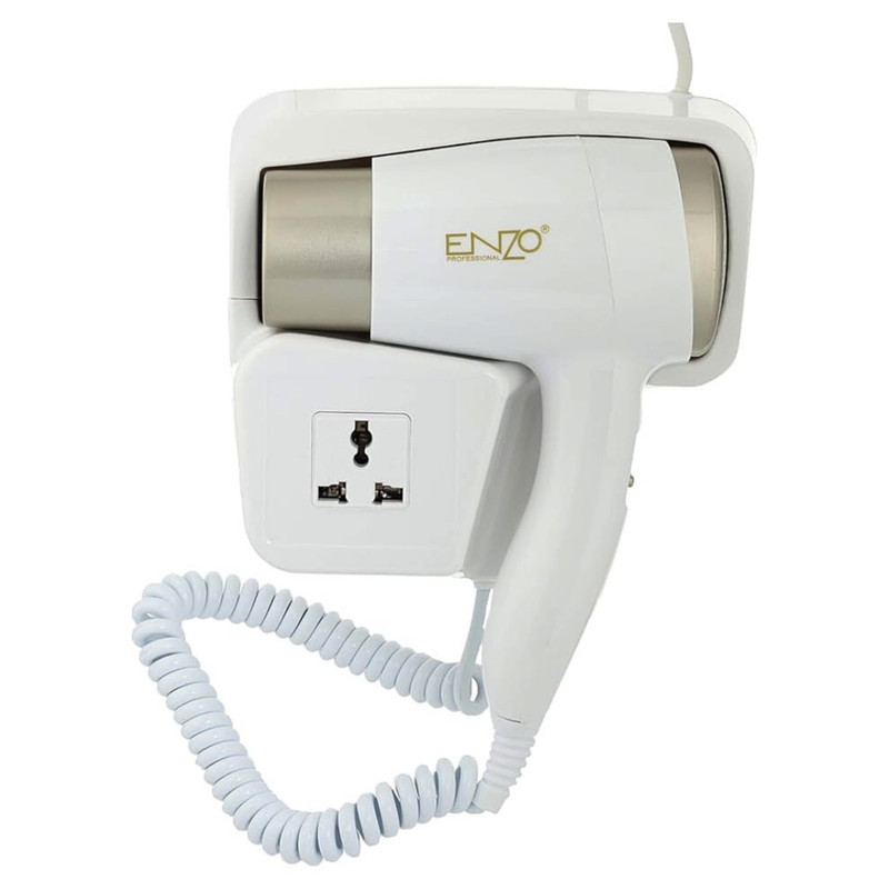 سشوار دیواری 3000 وات انزو پروفیشینال مدل 6622، موتور AC، وزن 800 گرم، دارای سری کیف نگه‌دارنده با ویژگی صاف‌کنندگی، حجم‌دهندگی