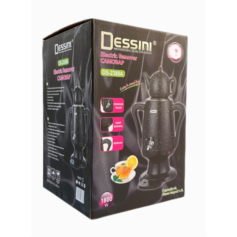 چای ساز و سماور برقی ۲۸۰۰ وات دسینی مدل D2388 گنجایش 4 لیتر