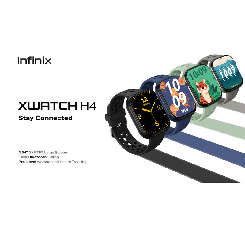ساعت هوشمند 46 میلی‌متری اینفینیکس مدل XWatch H4 با بند سیلیکونی