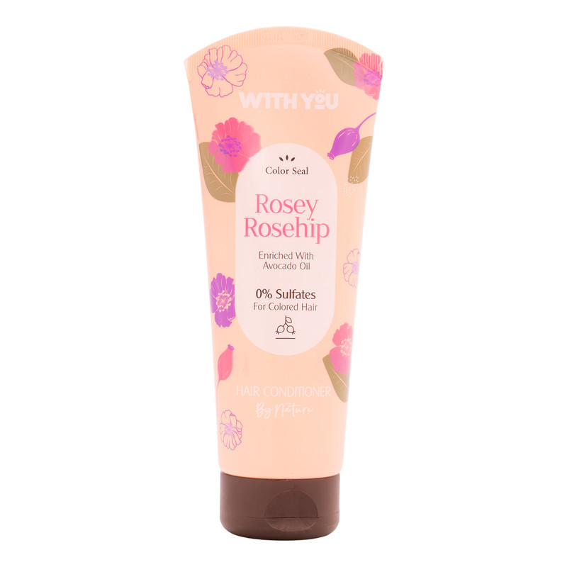 نرم‌کننده مو ویت یو مدل Rosey Rosehip مناسب برای موهای رنگ شده حجم 200 میلی‌لیتر