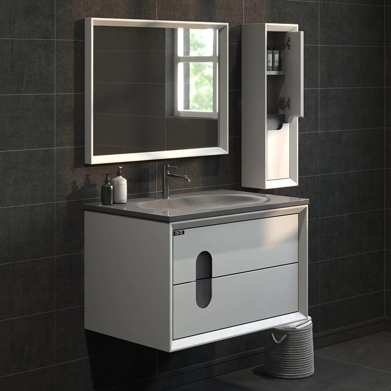 ست کابینت و روشویی آلکا مدل 2075 به همراه باکس و آینه
