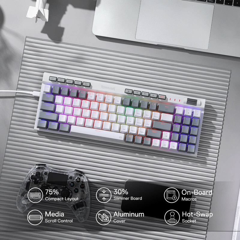 کیبورد مخصوص بازی ردراگون مدل K655 MAGIC WAND SE RGB RED SWITCH