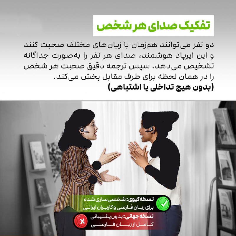 هندزفری مترجم تایم کتل مدل ChatGPT W4 Pro