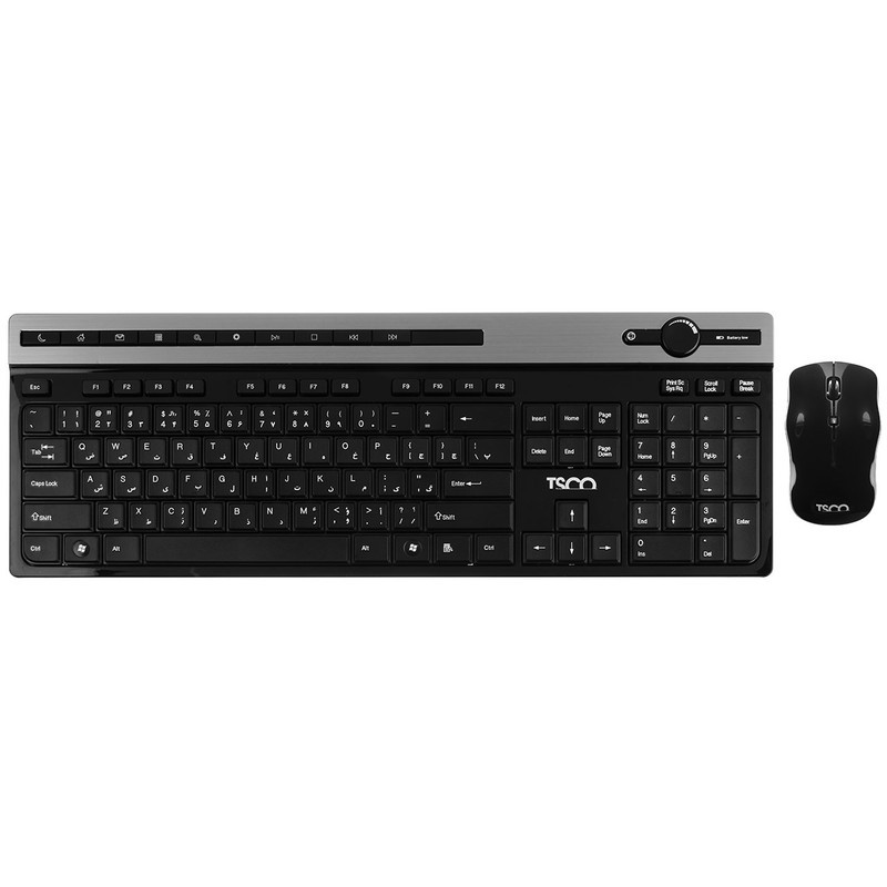 کیبورد بی سیم تسکو مدل TKM7106W همراه با موس بی‌سیم