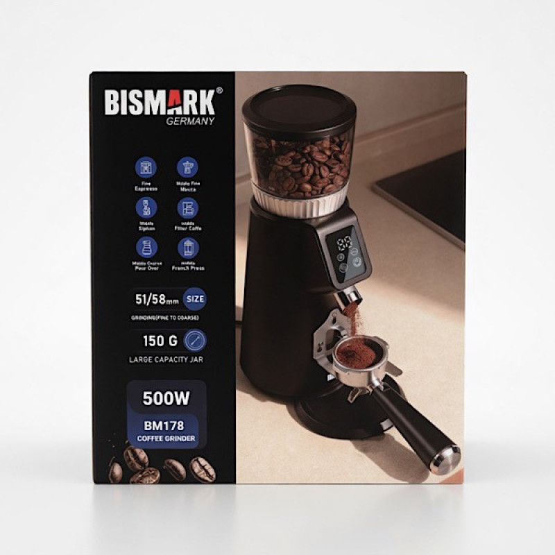 آسیاب قهوه 500 وات 250 میلی‌لیتر بیسمارک مدل BM178