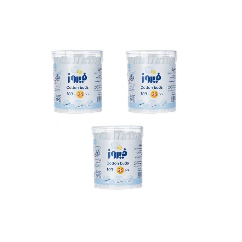 گوش پاک کن فیروز مدل high absorbency بسته 3 عددی
