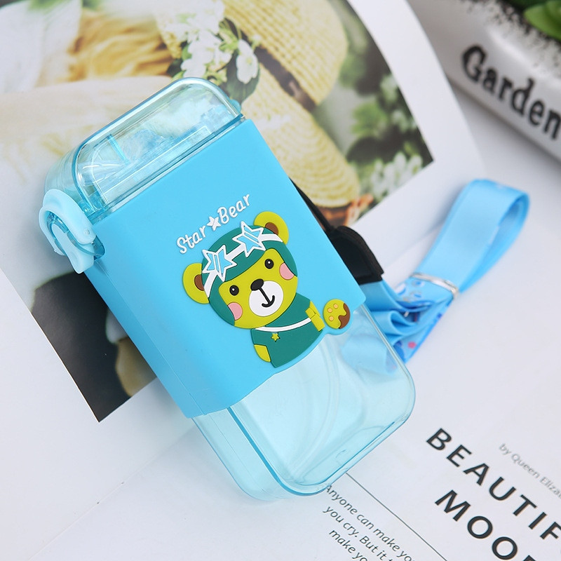 قمقمه کودک مدل نی دار طرح خرس کد BOBO190 گنجایش 0.200 لیتر