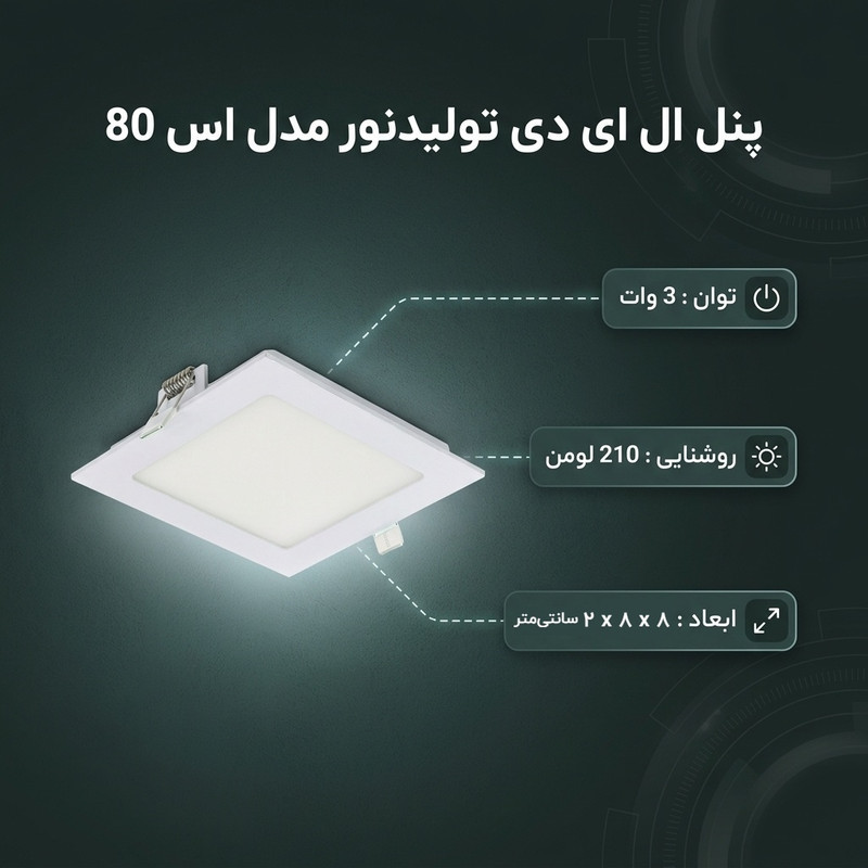 پنل ال ای دی تولیدنور مدل اس 80