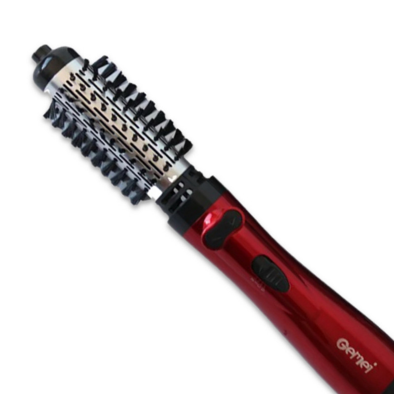 سشوار برس‌دار چرخشی 800 وات جیمی مدل GM-4829، موتور AC، وزن 450 گرم، المنت سرامیک، دارای سری برس‌دار گرد باریک، سری برس‌دار گرد پهن با ویژگی صاف‌کنندگی، حجم‌دهندگی، با قابلیت باد سرد