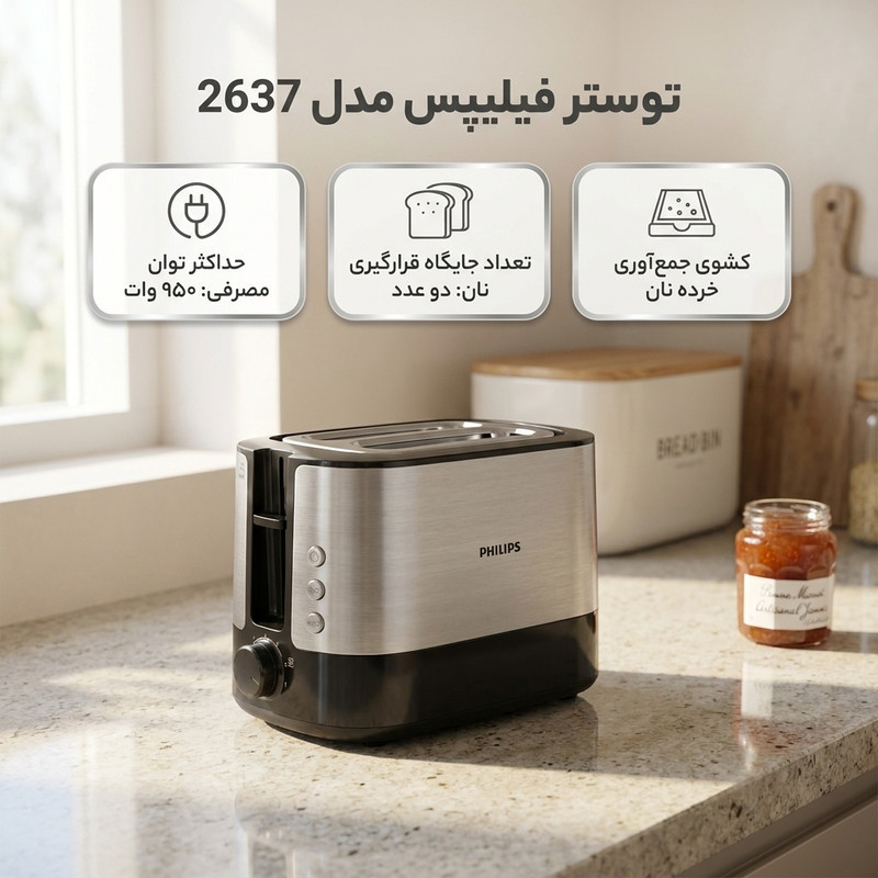 توستر فیلیپس مدل 2637