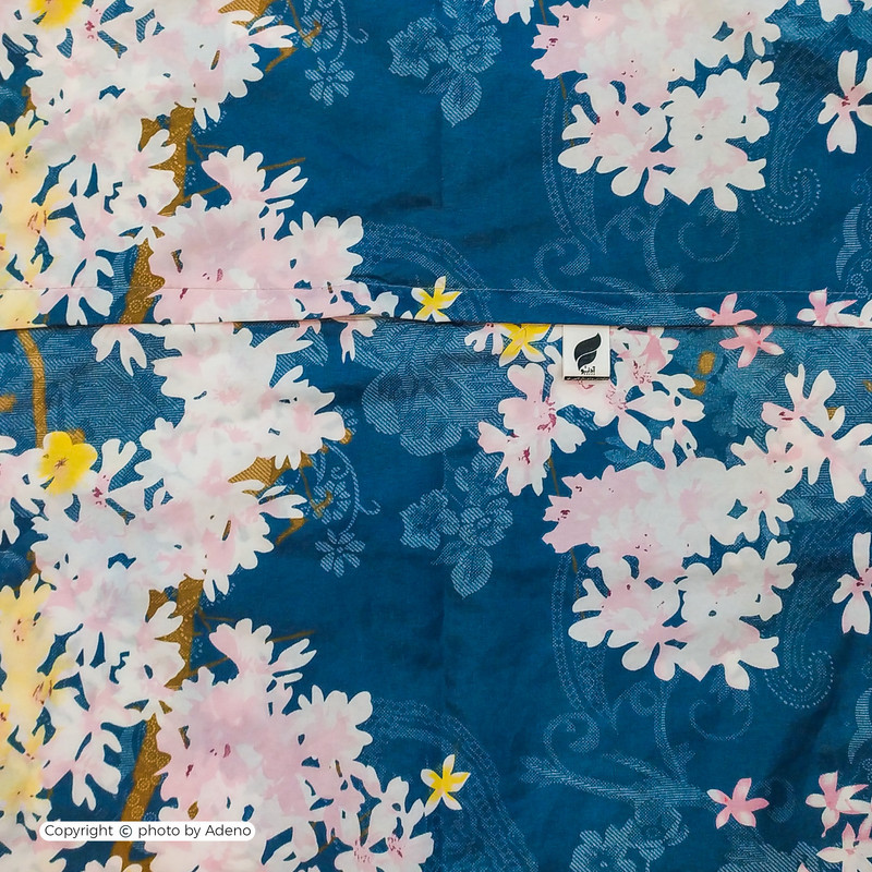 کاور لحاف آدنو مدل شکوفه کد CH60 یک نفره سایز 160x220 سانتی متر