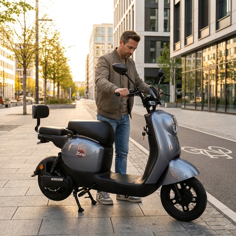 اسکوتر برقی 350 تا 1000 وات مدل  Vespa new  حداکثر سرعت بیشتر از 30 کیلومتر بر ساعت و پیمایش بیشتر از 30 کیلومتر