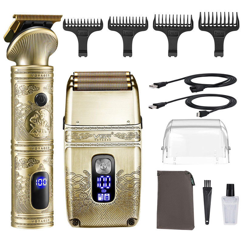 ماشین اصلاح موی سر وی جی آر مدل V-649 به همراه کاشین اصلاح صورت مدل 01
