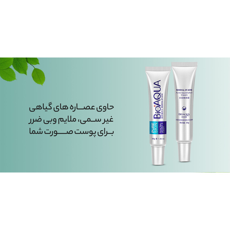 کرم ضد جوش بایو آکوا مدل REMOVAL حجم 20 میلی لیتر