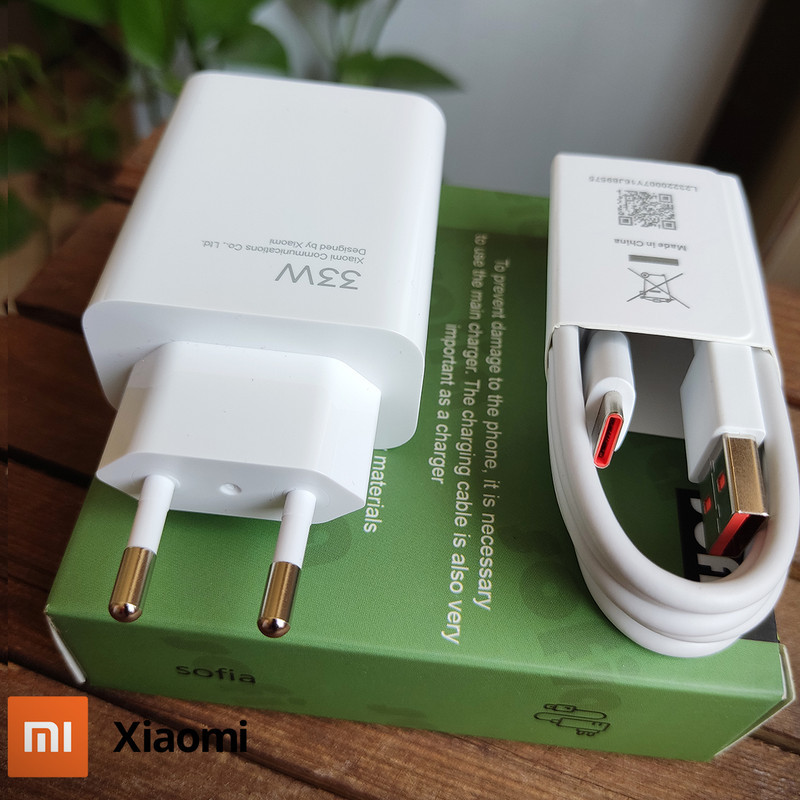 شارژر دیواری شیائومی مدل NOTE 10 PRO (33واتی) به همراه کابل تبدیل USB-C