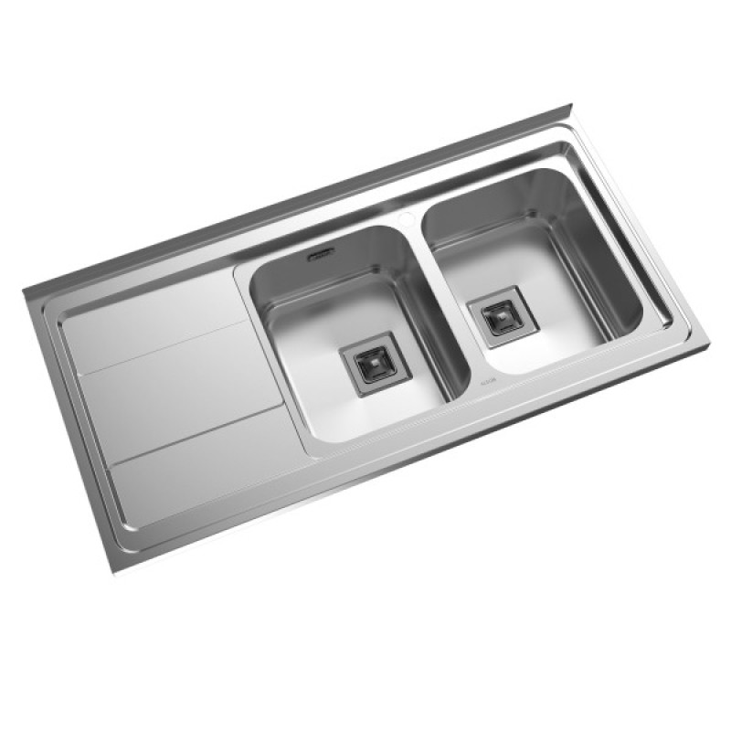 سینک ظرفشویی استیل روکار دو لگنه آلتون مدل SR1204