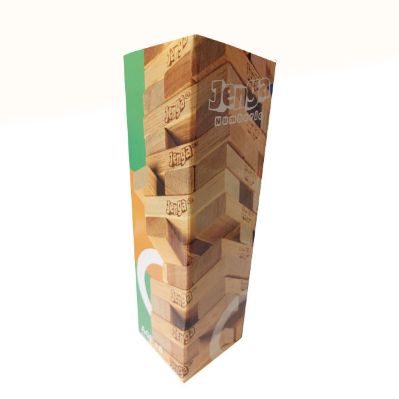 بازی فکری برج هیجان مدل numberic با قطعات شماره‌دار، مناسب کودک و نوجوان، شامل دو تاس، قابل استفاده بیش از چهار نفر، سبک جنگا، آموزشی و هیجان‌انگیز