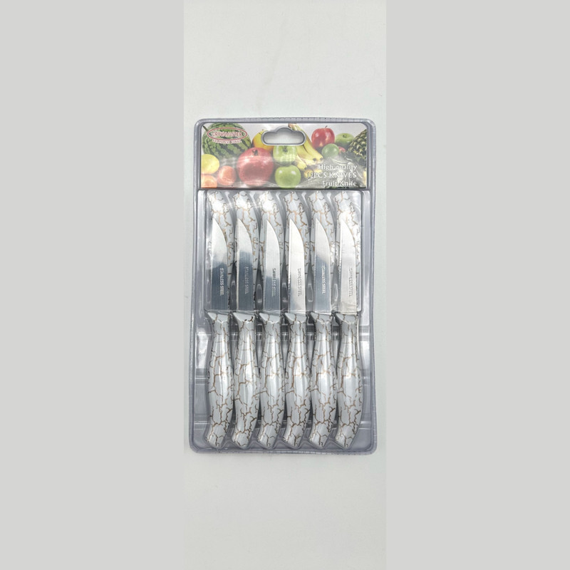 چاقو میوه خوری طرح سنگ کد 570 بسته 12 عددی