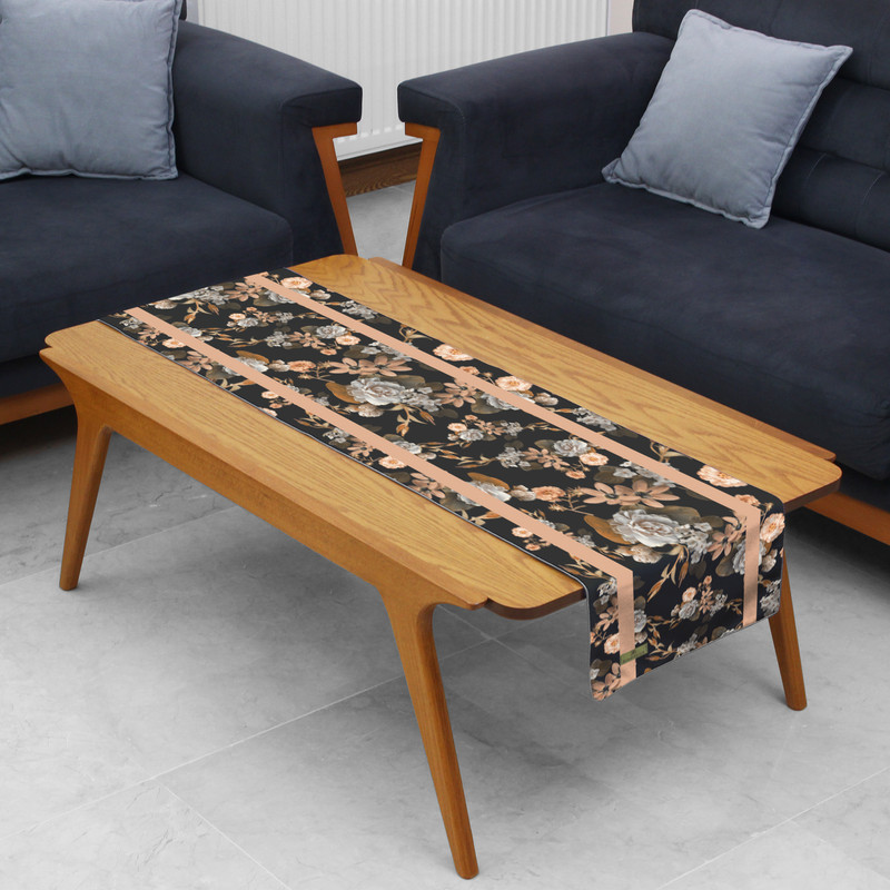 رانر ریحانلوکس مدل گلدار کد RH117 سایز 143x43 سانتی‌متر