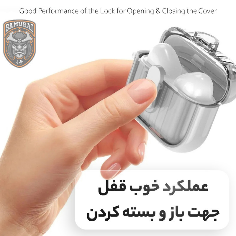 کاور سامورایی مدل Quad-40 مناسب برای کیس هدفون اپل Airpods 4  4 Pro