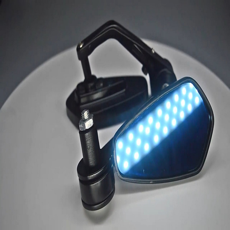 آینه سر فرمان موتور سیکلت مدل وزنه دار BLK مجموعه 2 عددی